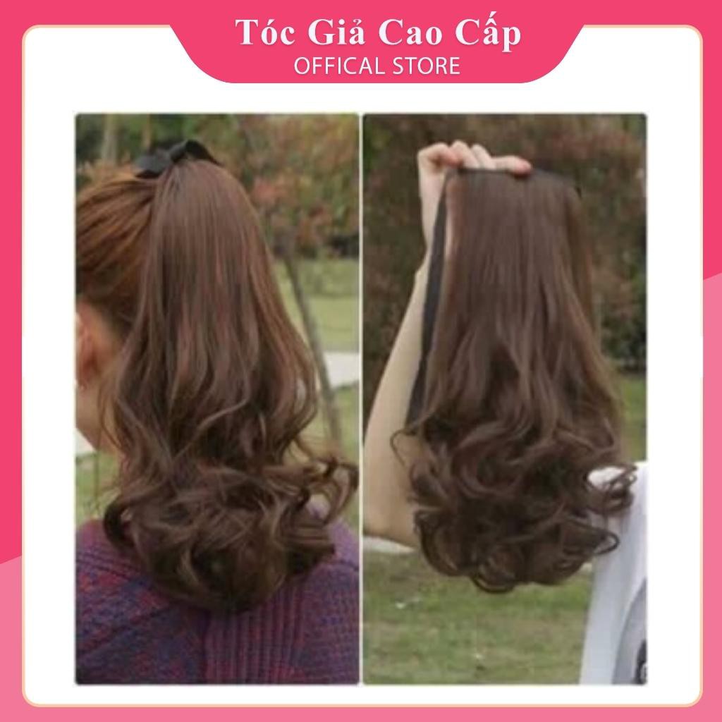 Tóc giả cột ❤️FREESHIP❤️ Tóc giả cột xoăn ngắn 35cm - ma d16