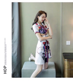 [ hàng mới ] ĐẦM LỤA SƠ MI HOẠ TIẾT