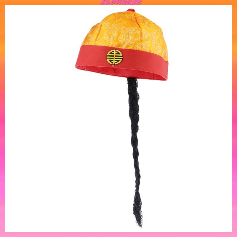 Mũ màu vàng phong cách hoàng đế Trung Quốc độc đáo cho bé