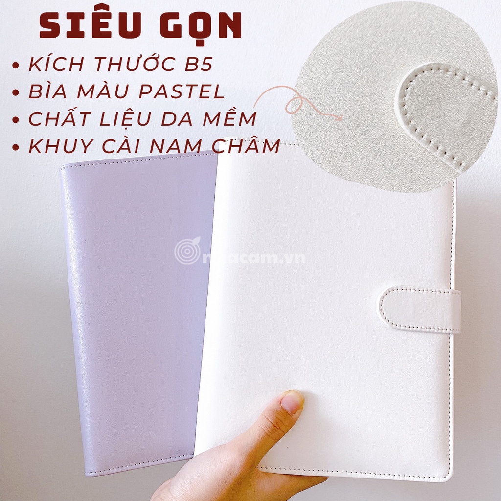 Binder/ Bìa Sổ Còng Da Size A5 Nhà Cam