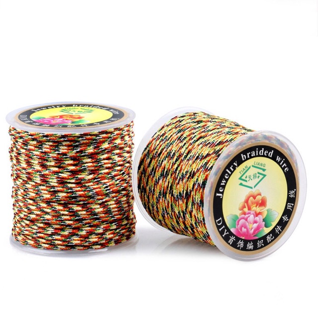 SẬP SÀN  Bó 2-5-10m dây chỉ ngũ sắc đan vòng handmade DIY - Hàng đẹp loại 1 PH890