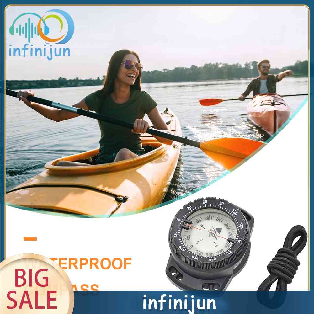 Đồng Hồ La Bàn Dạ Quang Chống Thấm Nước Hỗ Trợ Lặn Biển Cắm Trại Tiện Dụng