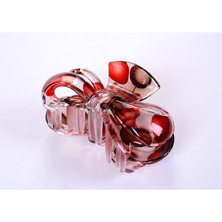 Kẹp tóc nơ nữ nhựa nhiều màu thời trang hàn quốc