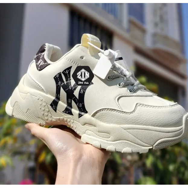 [ TẶNG Tất Cao Cấp ] ZinVg Giầy Thể Thao Nam Nữ,Giầy MLB vân NY, Độn Đế Tăng Chiều Cao Siêu Hot Full size