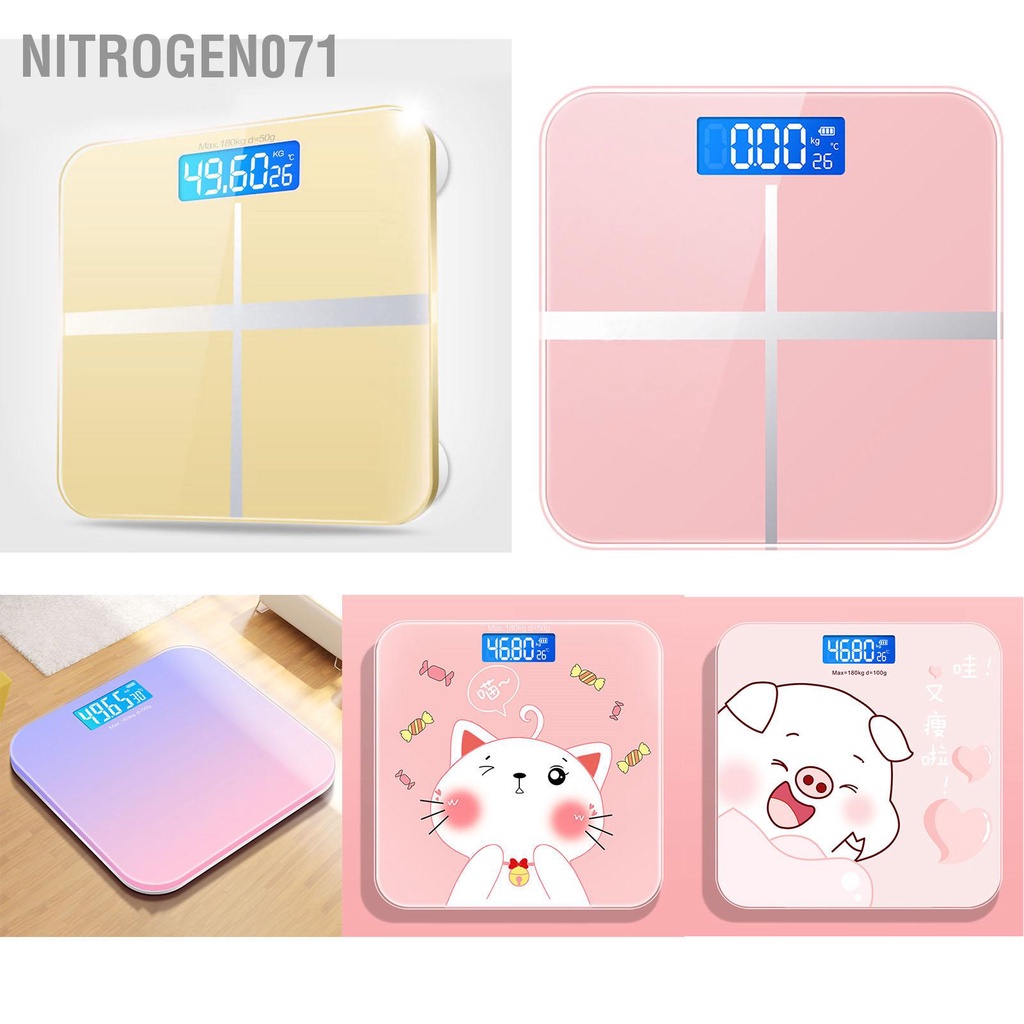 Nitrogen071 Nitrogen071 Cân kỹ thuật số Kính cường lực Đo lường chính xác thông minh để sử dụng tại nhà