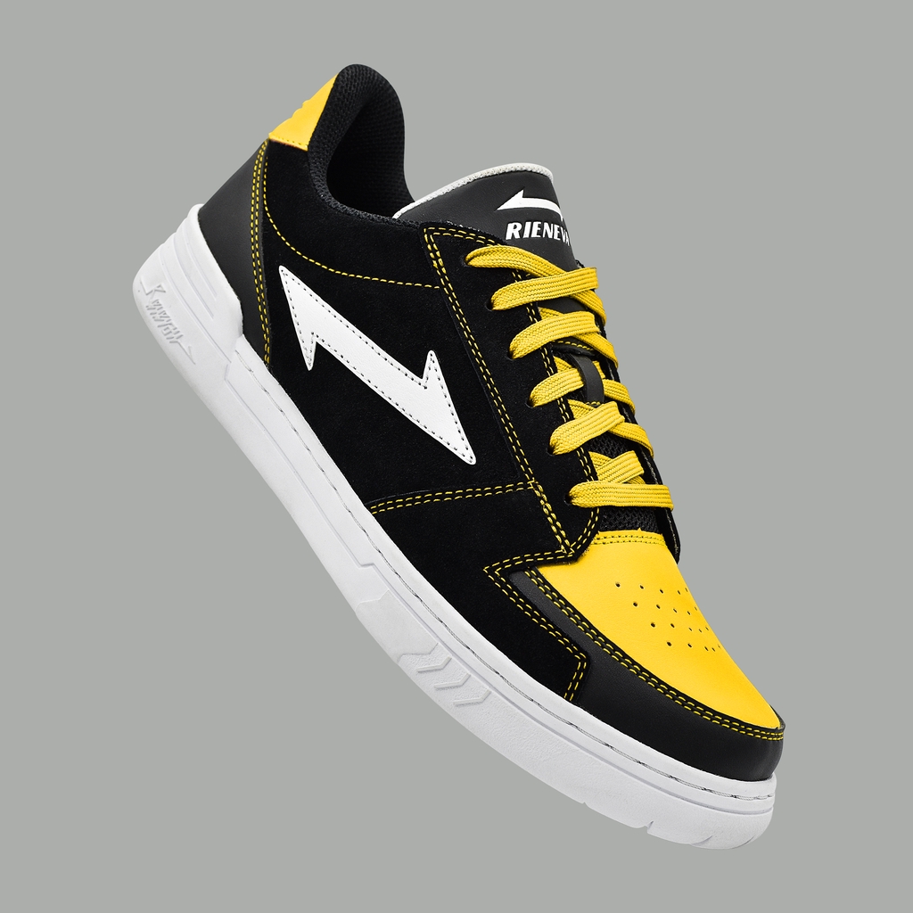 [Mã FAGREEN245 giảm tới 30K đơn 99K] Giày Sneaker RieNevan - RN541 [phối màu Đen - Vàng - Trắng] | BigBuy360 - bigbuy360.vn