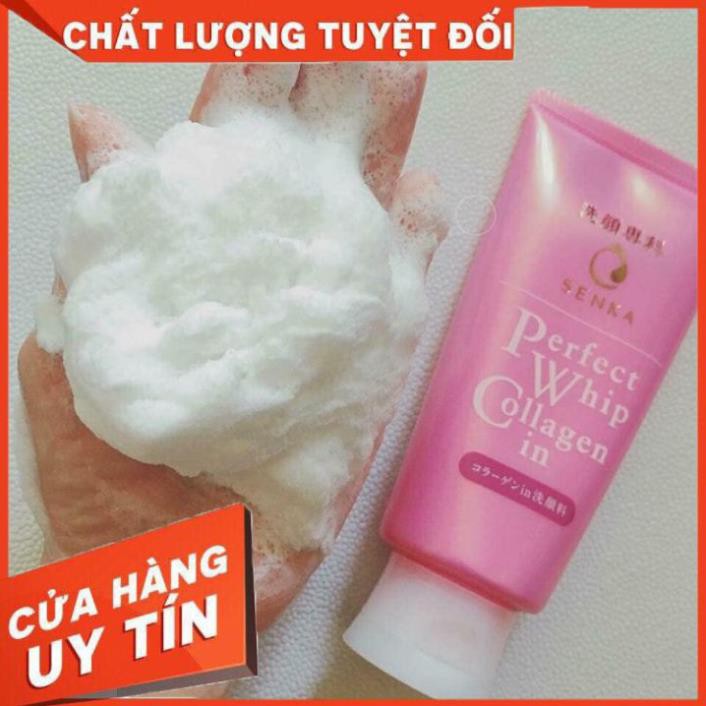 Sửa rửa mặt Senka CHÍNH HÃNG  Sữa rửa mặt Perfect Whip Collagen In giúp mờ nếp nhăn, da săn chắc, chống lão hoá