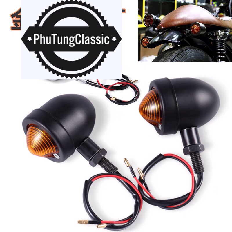 Đèn Xinhan độ classic dạng Hột Vịt , độ mọi loại xe điện, classic, cafe racer...( giá 1 đôi )