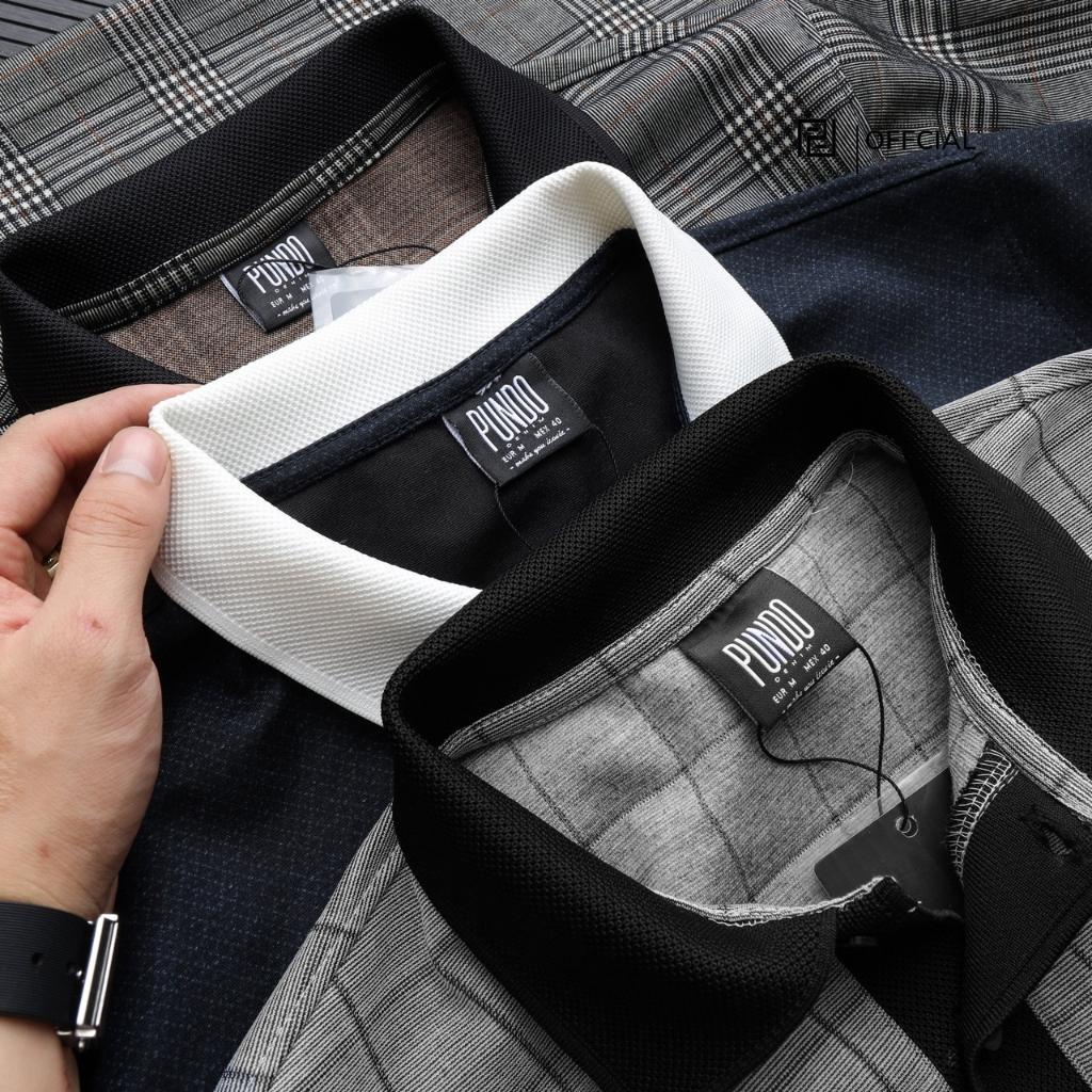 Áo thun polo nam PUNDO có cổ màu trơn chất vải mềm mát APPD45