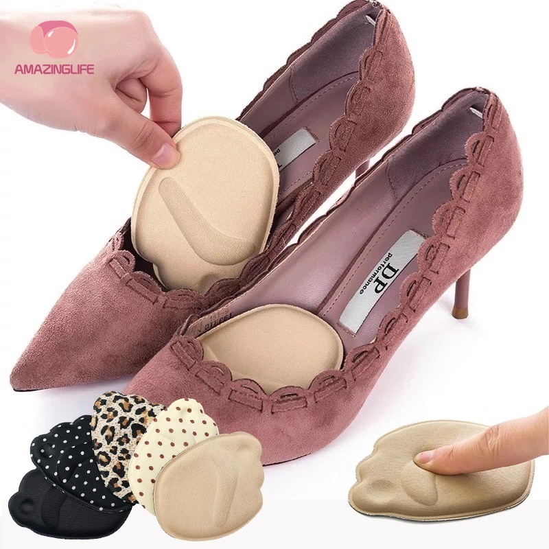 Set 1 Cặp Miếng Lót Giày Cao Gót Mềm Mại Thoáng Khí Giảm Đau Chống Trượt Cho Nữ