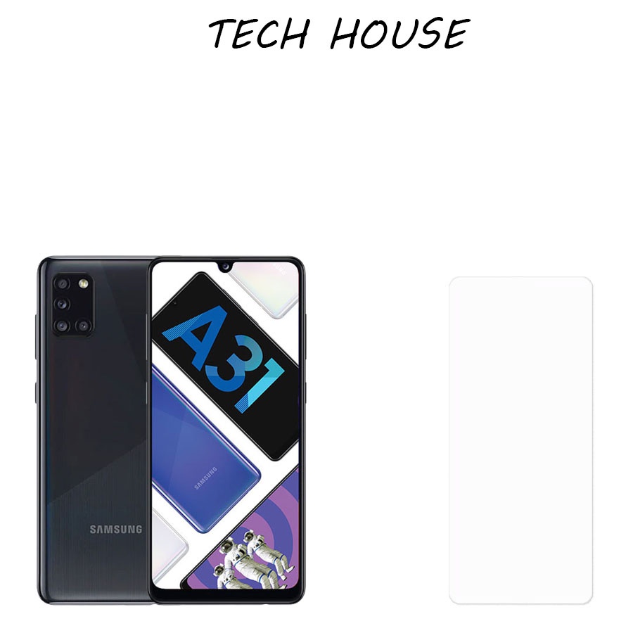 Kính cường lực Samsung A31 (Loại KHÔNG Full, Trong suốt, Không viền)