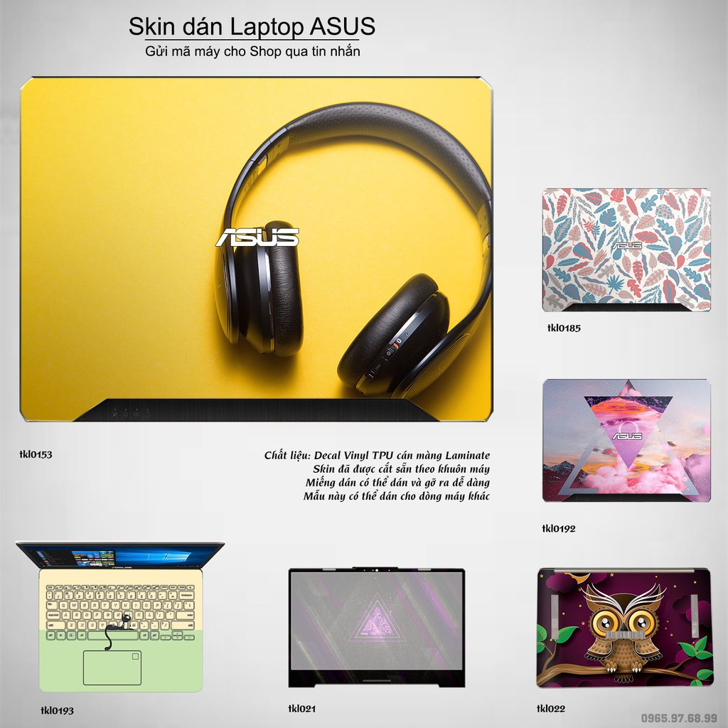 Skin dán Laptop Asus in hình thiết kế _nhiều mẫu 5 (inbox mã máy cho Shop)