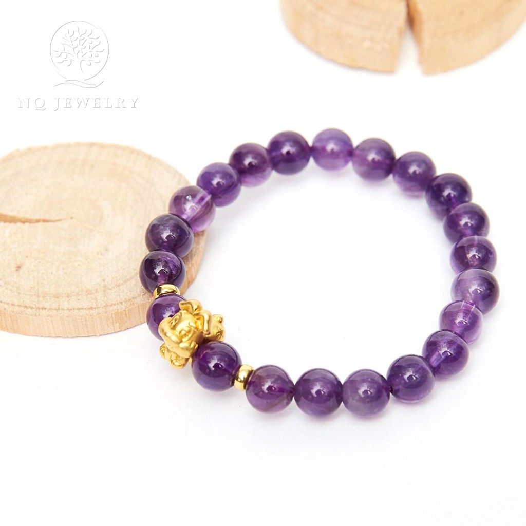 Vòng tay 12 con giáp tím - NQ Jewelry