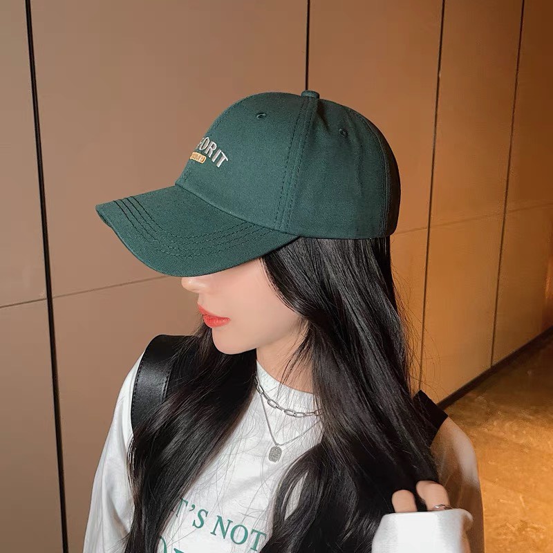 [Mã FAMARAL1 giảm 10K đơn 50K]Mũ lưỡi trai phối chữ Go For It  thêu cá tính