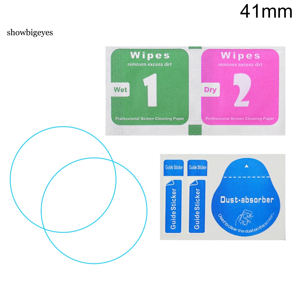 Set 2 kính cường lực 34-43mm bảo vệ màn hình đồng hồ đeo tay