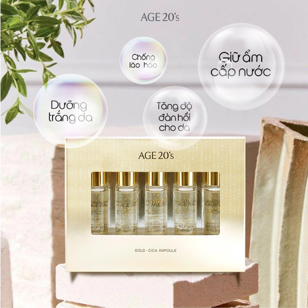 Set Tinh Chất Dưỡng Da Age 20's Gold Cica Ampoule (Set 5ea) 10ml x 5c | BigBuy360 - bigbuy360.vn