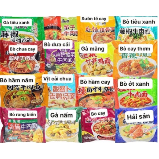 Mì Ăn Liền Khang Sư Phụ Nhiều Hương Vị Mẫu Mới