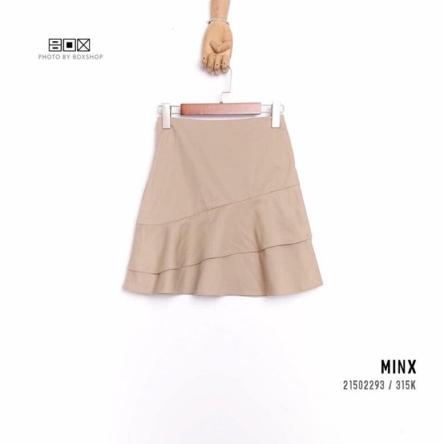 Set Váy kaki xoè tầng áo tay nơ