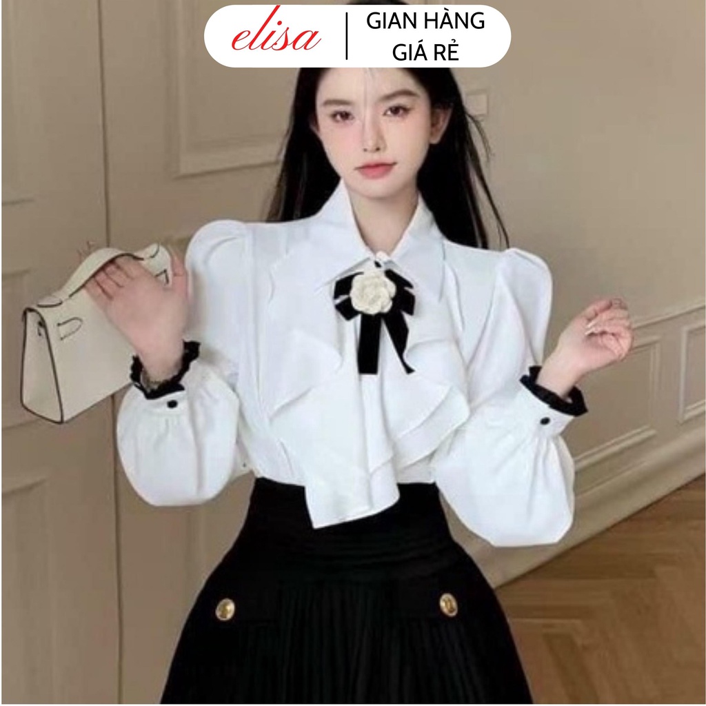 Áo sơ mi nữ tiểu thư, sơ mi kiểu công sở mẫu mới chất đẹp mặc cực xinh M10