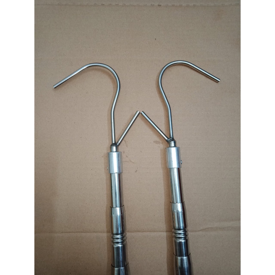 Sào rút inox đa năng,gậy kéo dài như ý và thu gọn dùng móc cành cây,lấy hoa quả trên cao,phơi đồ,treo lồng chim