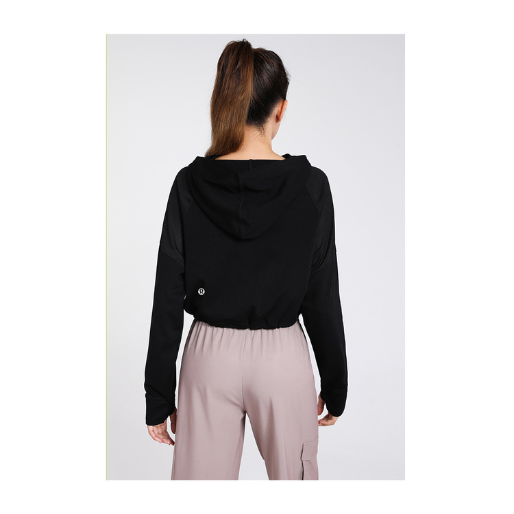 Lululemon Áo hoodie tập yoga dài tay thời trang dành cho nữ