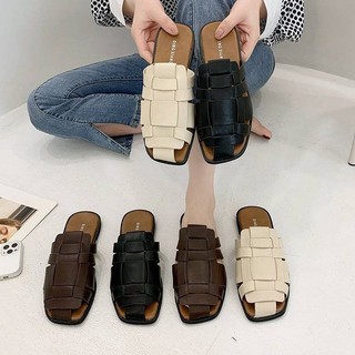 Dép Nữ Mũi Vuông Thời Trang Retro