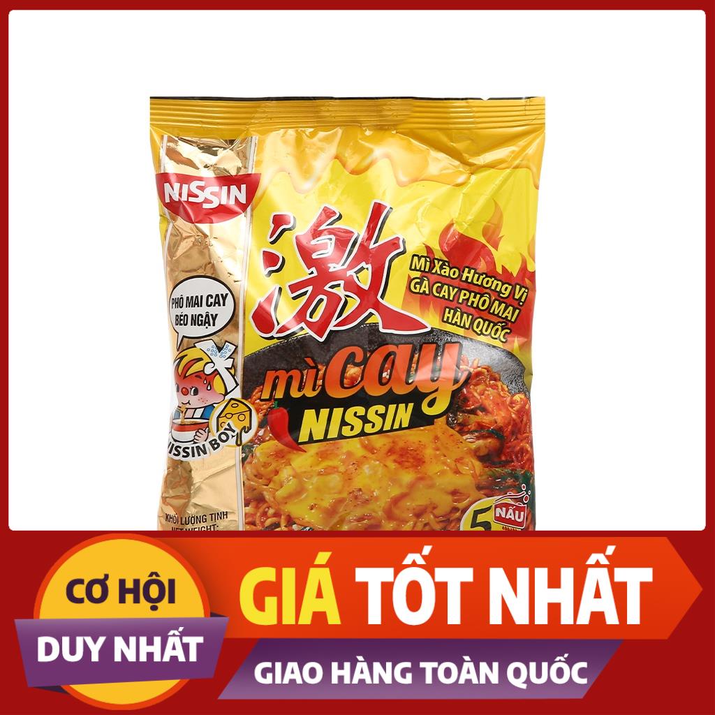 1 gói mì cay Nissin vị gà cay, vị phô mai, vị trứng muối
