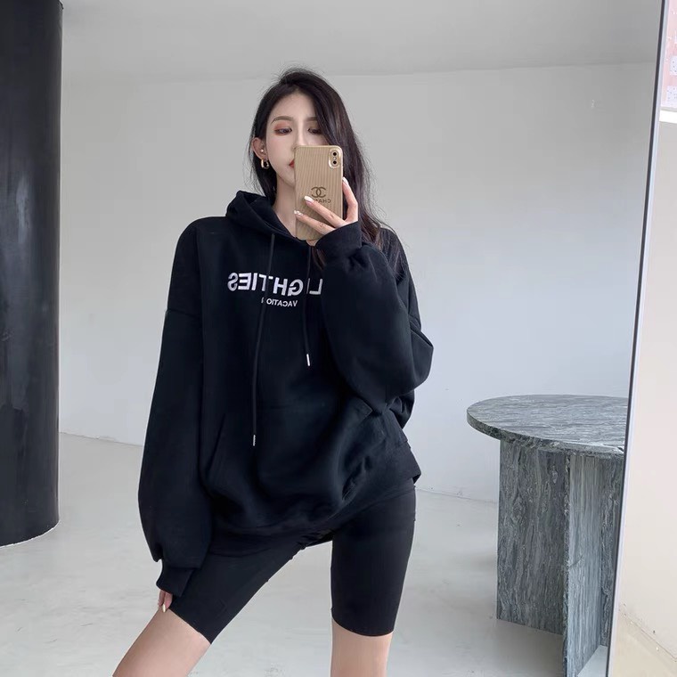 Áo khoác nỉ  Áo khoác hoodie nam nữ đẹp form rộng Unisex chất nỉ quảng châu 2 lớp dày dặn - LUXCY