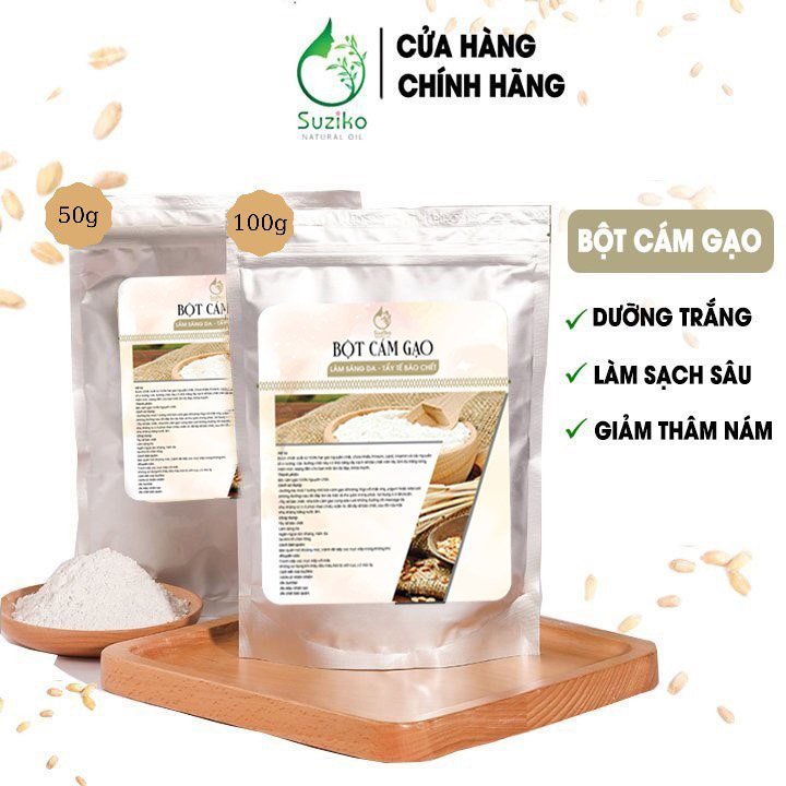 Bột cám gạo hữu cơ SUZIKO nguyên chất 100% Organic 100G