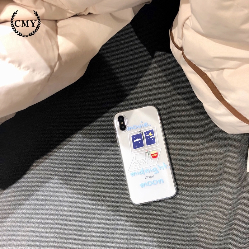 Ốp điện thoại vẽ họa tiết đêm tối hoạt hình đáng yêu cho IPHONE 11/ 11PRO 11PROMAX X XR XS XSMAX 7 8 PLUS SE | BigBuy360 - bigbuy360.vn