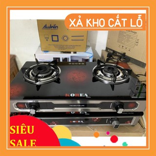 Bếp ga hồng ngoại kính cường lực kore KR -G4Y To nhỏ mâm hợp kim