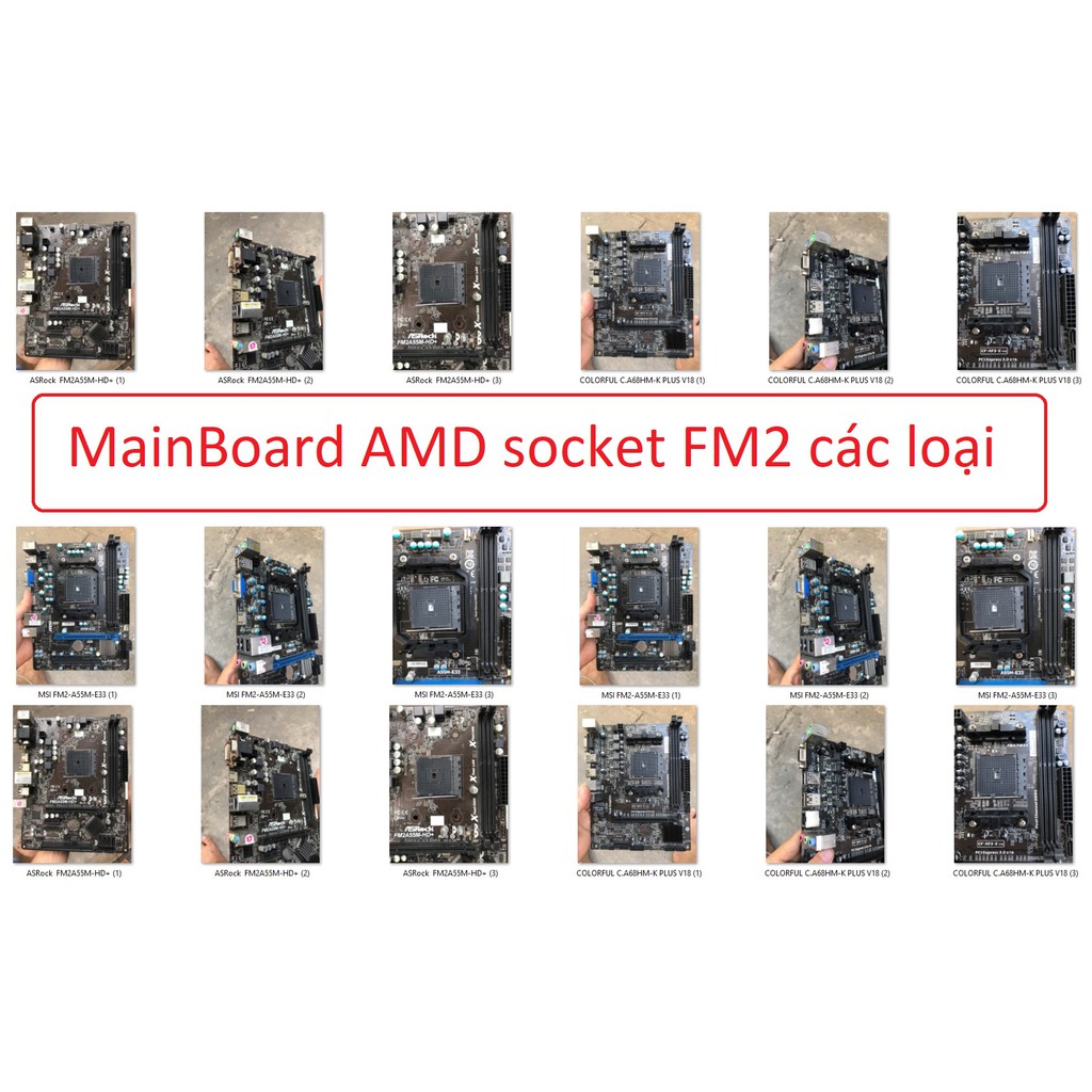 bo mạch chủ máy tính giga asus biostar asrock msi coloful AMD socket FM2 FM2+ mainboard Main PC A55 A68,cpu e5300