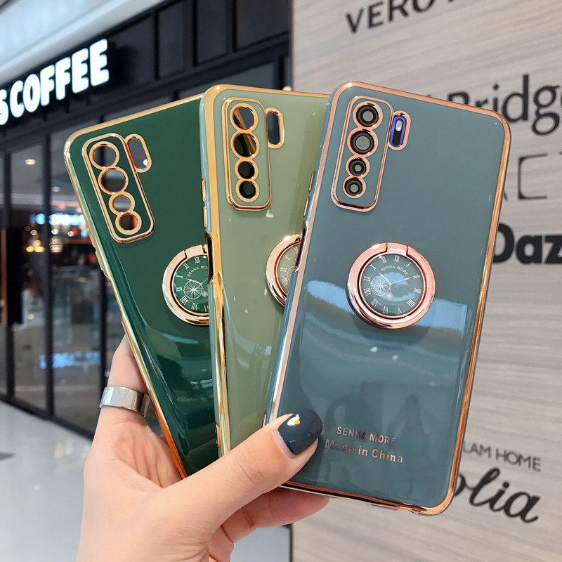 HYX| Ốp Lưng Bảo Vệ Điện Thoại Trong Suốt Có Giá Đỡ Hình Tròn Cho Vivo V19 Neo V5 Lite V5S V7 Plus V9 Youth V11 V11I S1 V15 Pro