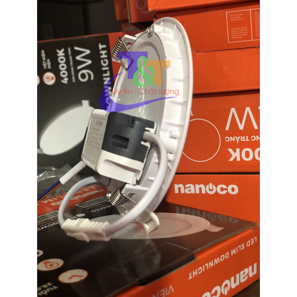 Đèn Downlight LED φ110 9W, φ135 12W 6500K Viền Vàng, Viền Bạc, Viền Trắng