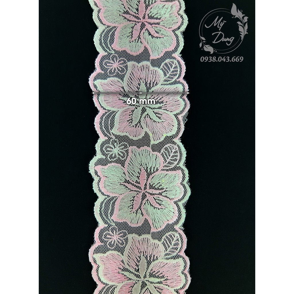 [Đủ màu] Dây ren lưới 5F 2 màu (Dây dài 13,5m) - MS 949018