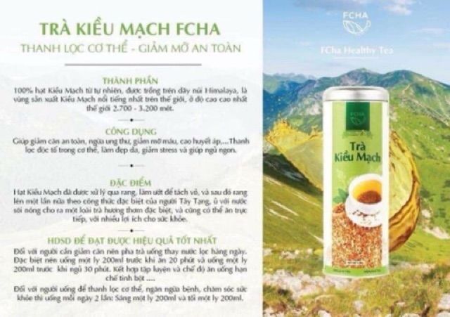 Trà kiều mạch giảm cân an toàn +tặng bình pha | BigBuy360 - bigbuy360.vn