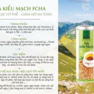 Trà kiều mạch giảm cân an toàn