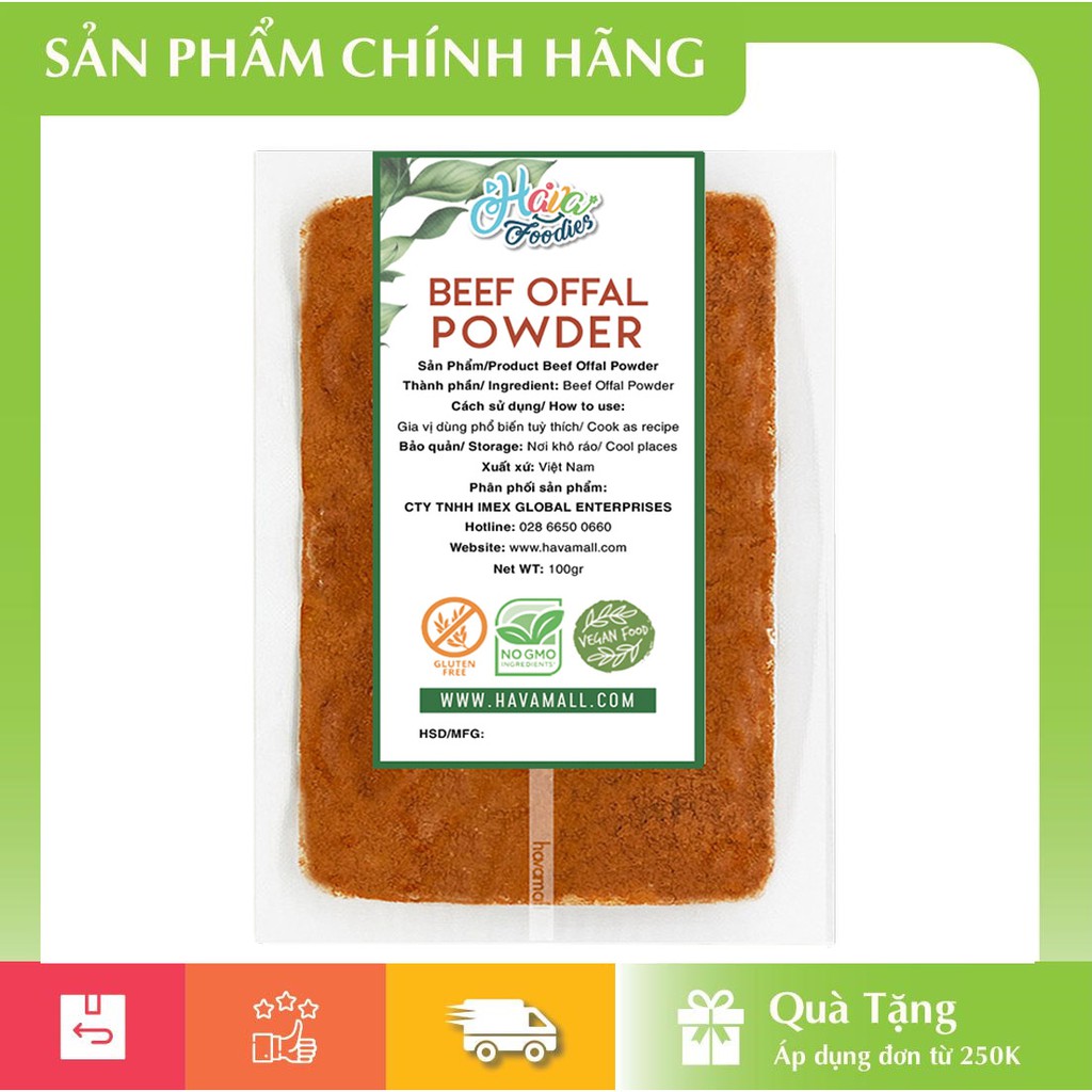 [HÀNG CHÍNH HÃNG] Bột Phá Lấu Gói 100gr - Beef Offal Powder