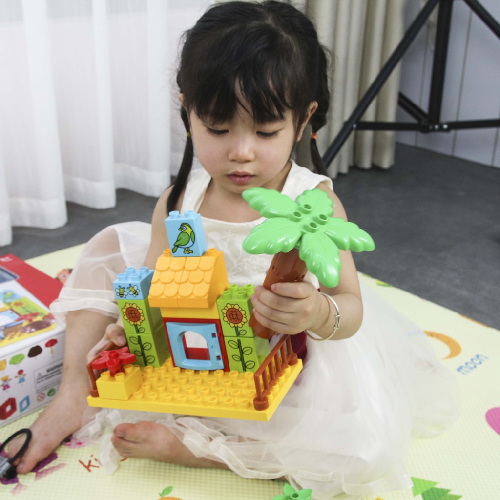 Bộ đồ chơi ghép hình smoneo duplo Nông trại hạnh phúc 48 chi tiết Toyhouse 55006