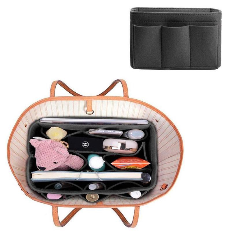 Ngăn đựng đồ chèn bên trong túi xách EVERTONER đa năng tiện dụng bằng vải nỉ cao cấp