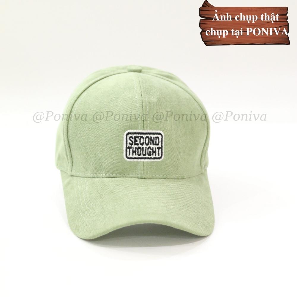 Mũ lưỡi trai ❤️ Nón kết thêu chữ SECON chất vải nhung mịn form unisex  phong cách Ulzzang Thời trang PONIVA siêu hot