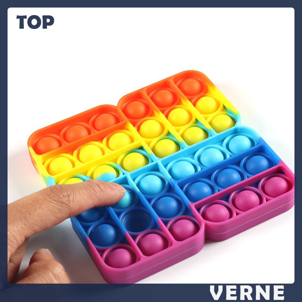 Đồ Chơi Bóp Giảm Stress Bằng Silicone Hình Tròn / Vuông