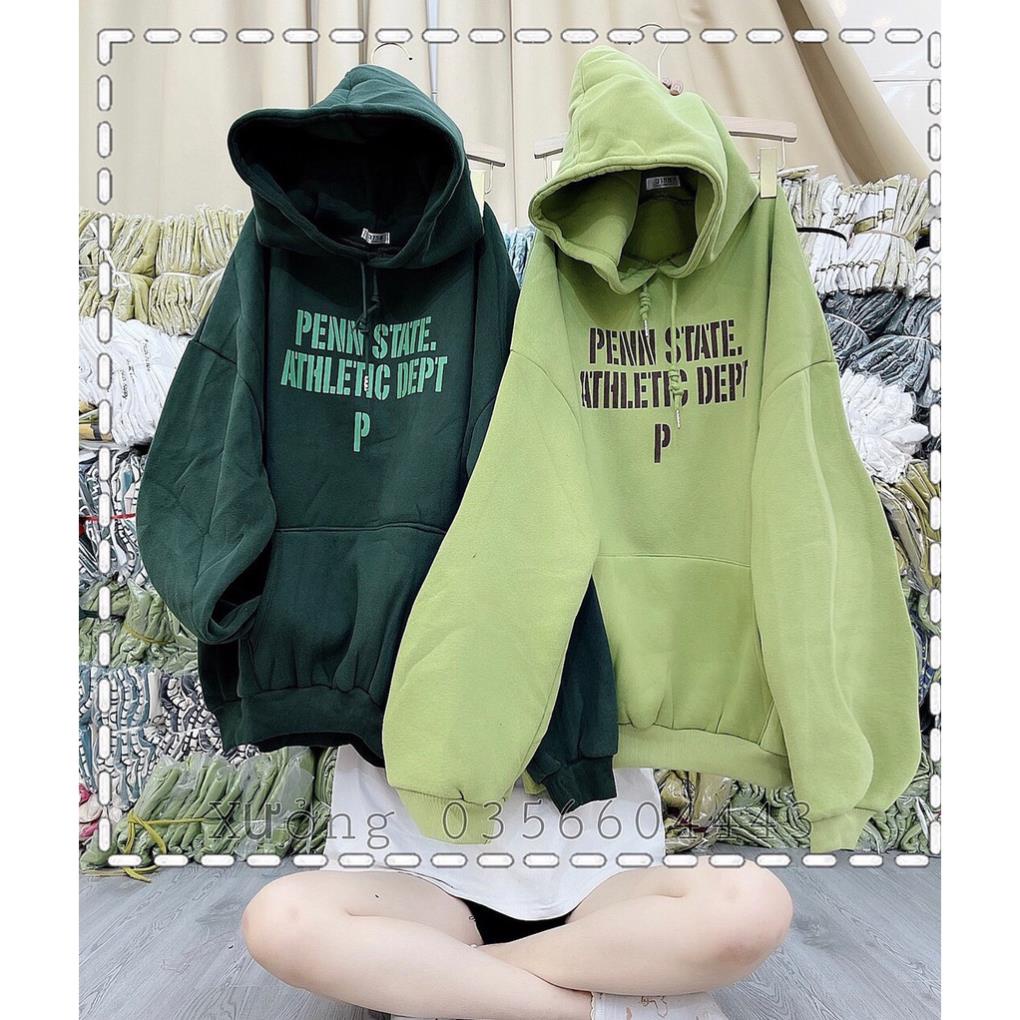 Hoodie Mũ Rộng Nam Nữ In CHữ Ngực Oversize Tay Bồng Dáng Rộng Chất Nỉ Sweater