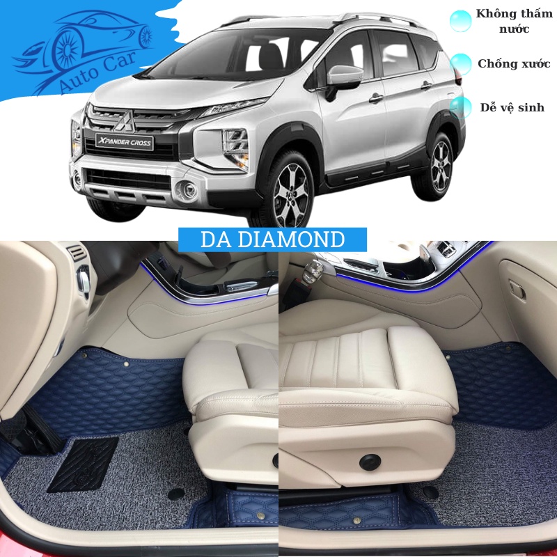 Thảm lót sàn ô tô - Thảm trải sàn ô tô 5D 6D da Diamond cao cấp sang xịn Mitsubishi Xpander Cross