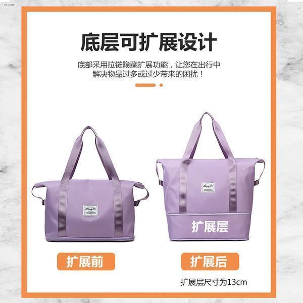 ☃℡Short-distance female travel bag, waterproof duffel dry and wet separation storage gym sports boarding large bag to be