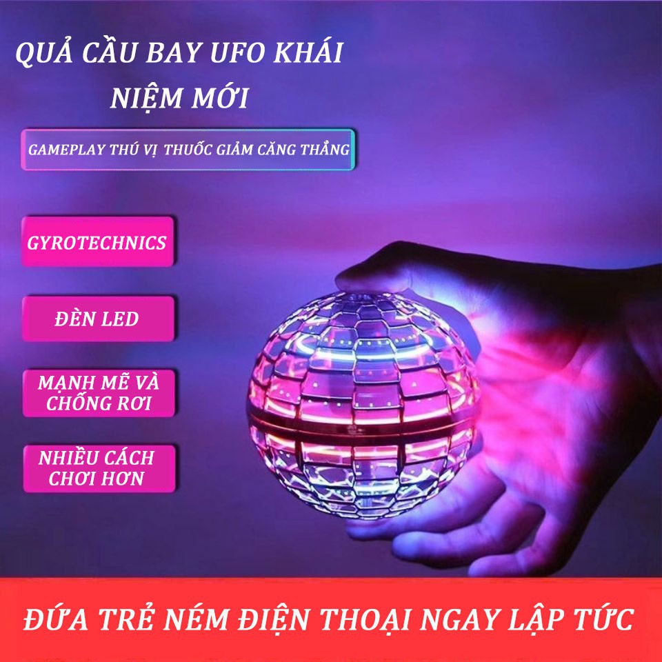 Đồ chơi trẻ em Flycam bay thông minh, quả bóng ma thuật đầy màu sắc giúp trẻ rời xa điện thoại , ,