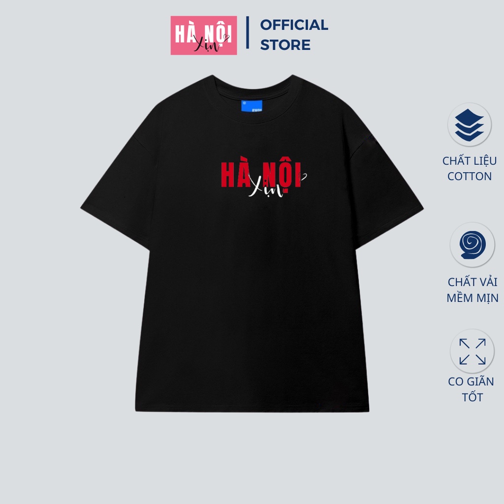 Áo thun nam nữ Unisex in HÀ NỘI XỊN phiên bản Premium Cao Cấp Chất Liệu 100% Cotton mềm mại, thoáng mát | BigBuy360 - bigbuy360.vn