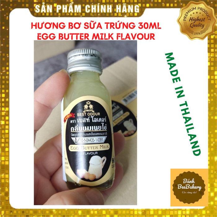 Hương mùi BƠ SỮA TRỨNG (Egg Butter Milk) Best Odour Thái Lan - Chai 30ml