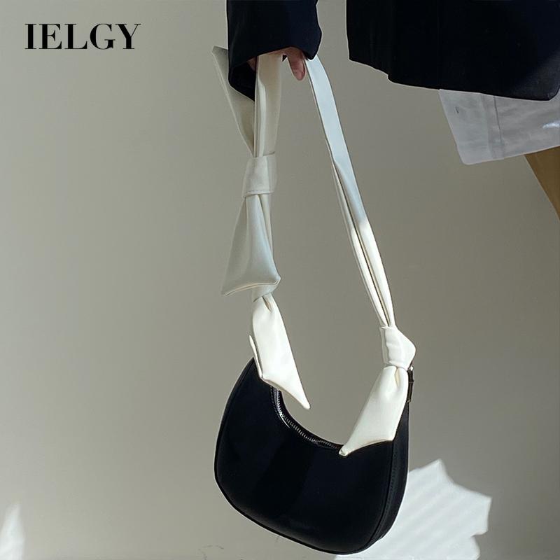 Túi đeo vai IELGY thắt nơ màu sắc tương phản phong cách Hàn Quốc thời trang cho nữ
