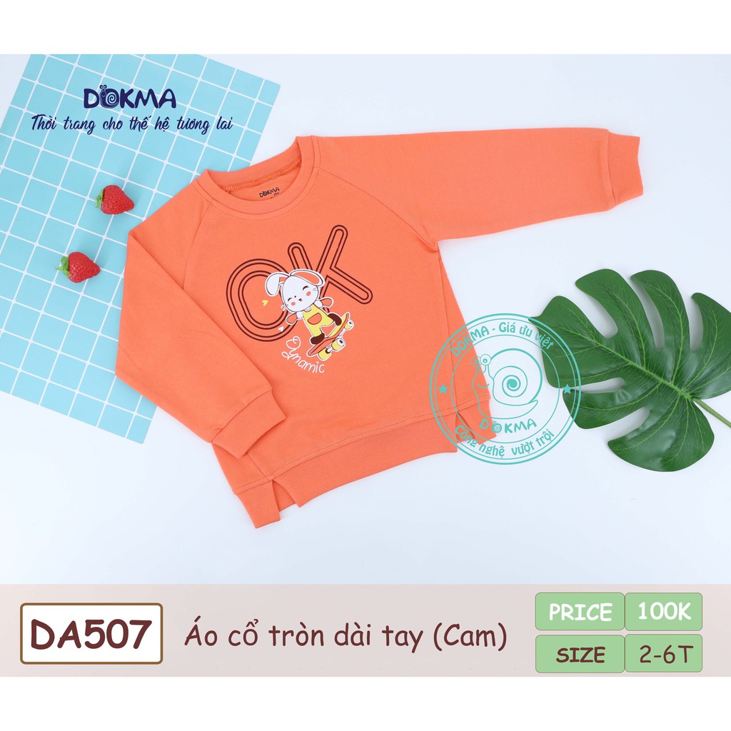 Dokma - Áo cổ tròn dài tay BT+BG (2-6Y) DA507